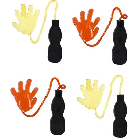 Sticky Hands met Handvat | Rood & Geel | 4 Plakhanden